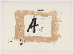 Lettre A, 1976, Antoni Tàpies