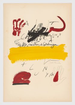 Als mestres de Catalunya, 1974, Antoni Tàpies