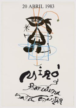 Sala Gaspar. 20 abril 1983” (cartel de la exposición para el 90 Aniversario de Joan Miró), 1983, Joan Miró