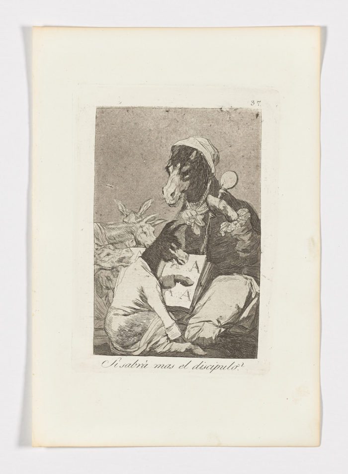 Si sabrá mas el discipulo?, Francisco de Goya