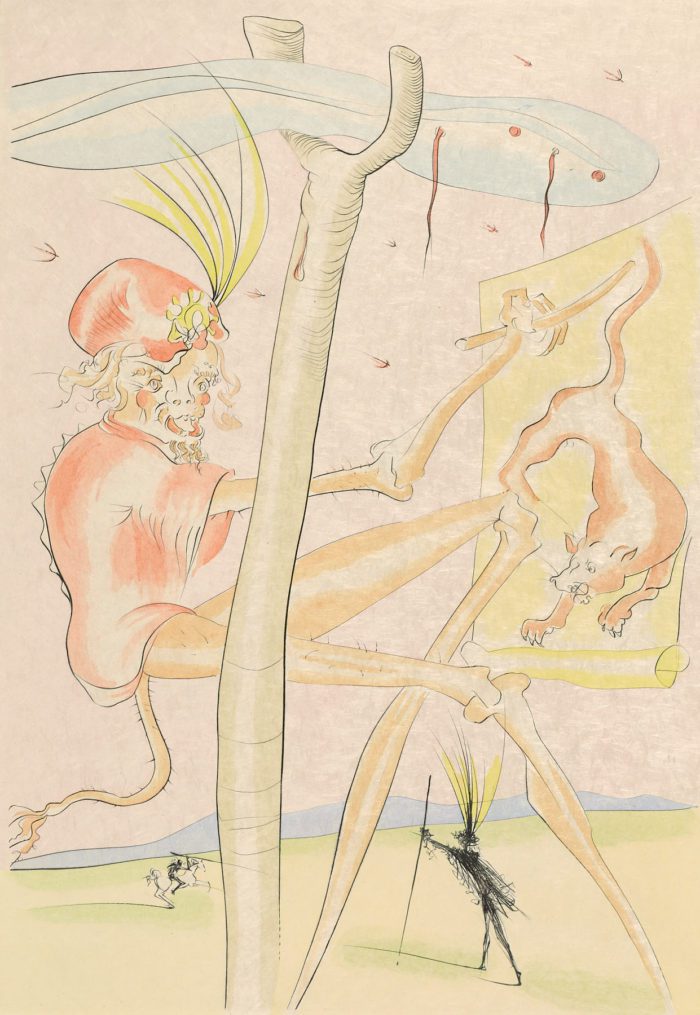 Le Singe et le Léopard, 1974, Salvador Dalí