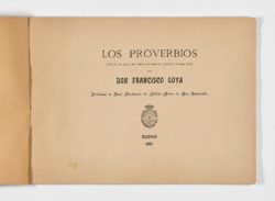 Los proverbios, Francisco de Goya