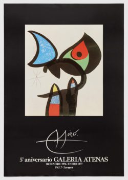 5º aniversario Galería Atenas, 1976, Joan Miró