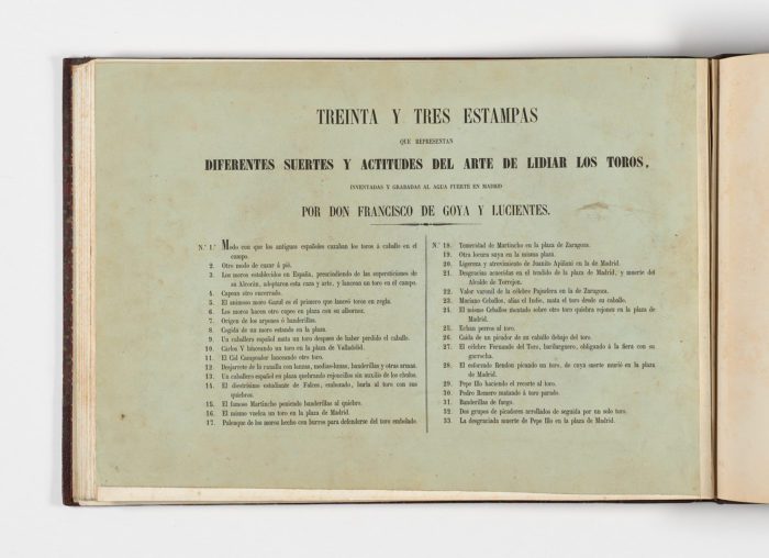 La tauromaquia, 1855, Francisco de Goya