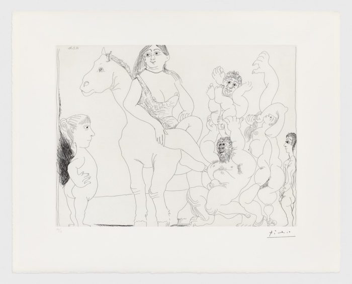 El circo de la vida observado por una niña (State III), 1975, Pablo Picasso