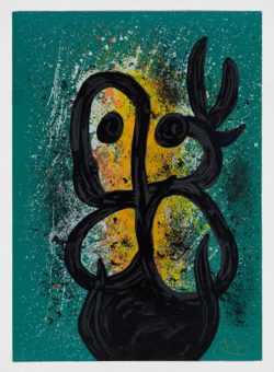 Femme à la colombe (Mujer con paloma), 1969, Joan Miró