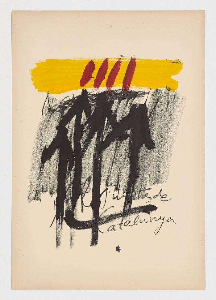 Als mestres de Catalunya, 1974, Antoni Tàpies