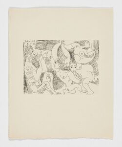 Fauno, flautista y bacantes, 1968, Pablo Picasso