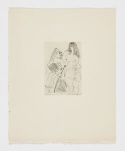 Joven prostituta y anciano con ojos desorbitados, 1968, Pablo Picasso