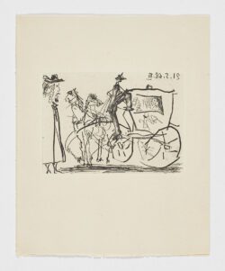 Pareja en carroza y pobre peatón, 1968 Pablo Picasso