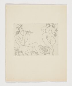 Flautista, griego y bailarina, 1968, Pablo Picasso